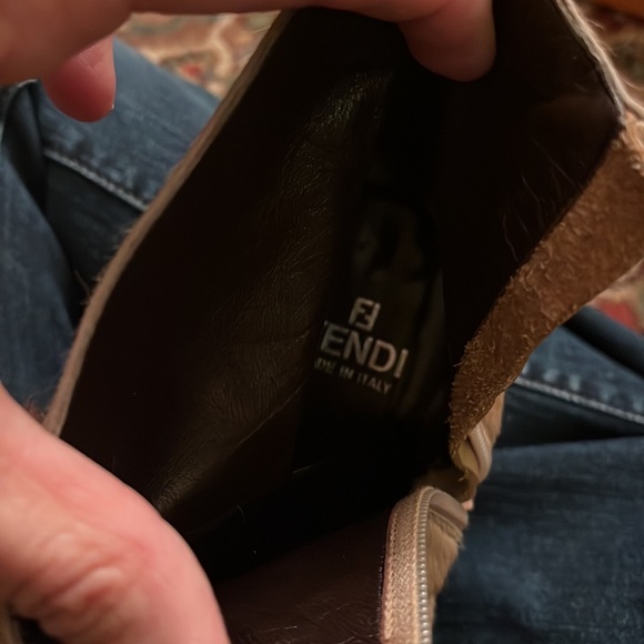 FENDI Ankle Boots worn 5 times . Very stylish and comfy . Camel hair camel. - Picture 4 of 12